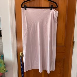 Universal Standard satin pink midi skirt 14-16